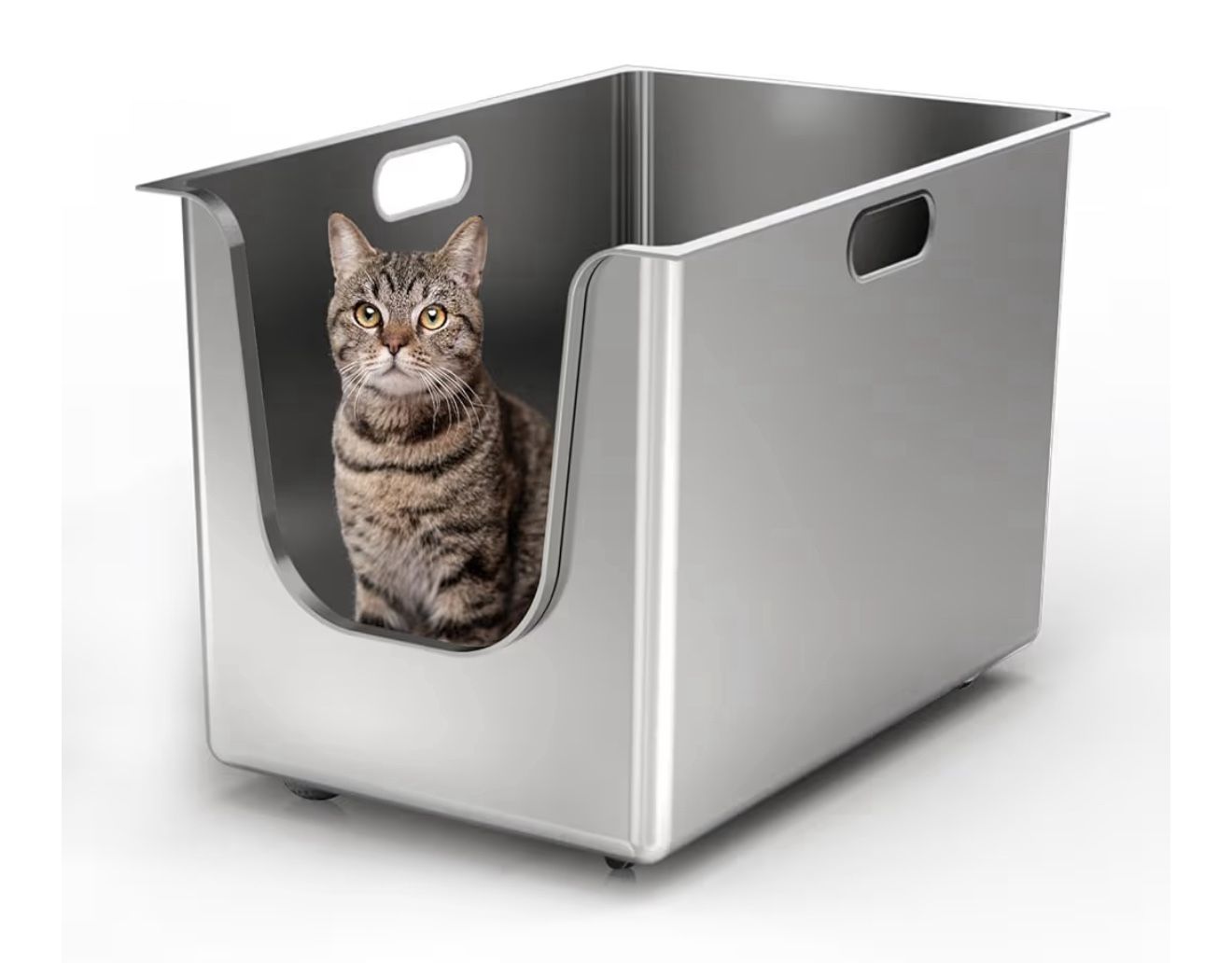 New Stainless Steel XL Cat litter box