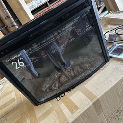 Furrion 26" Fireplace Curved Glass - #FF26C15A-BL / 120V - 1500W - Ship Damage (#10)