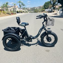 Folding Electric Trike Bicycle - 750w Motor