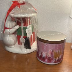 New Bed & Bath Candle Holder / Three wick Candle 