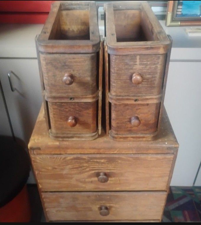 Small Sewing Drawers Singer Set of Four