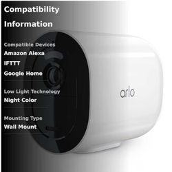 Reduced!!   1x Arlo Go2 1080 Night Vision Camera Wifi & LTE Surveillance Camera.  One Of Arlos Best.  