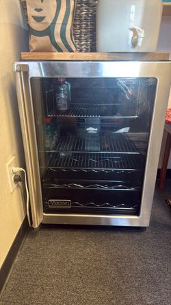 Viking under counter beverage fridge