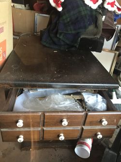 Antique table with drawer