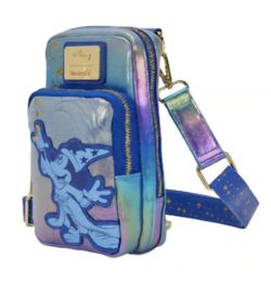 LOUNGEFLY DISNEY FANTASIA SLING CROSSBODY BAG WITH COIN BAG - SORCERER MICKEY