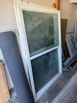 Dual pane White Vinyl Retrofit Window