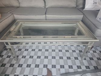Glass coffee table