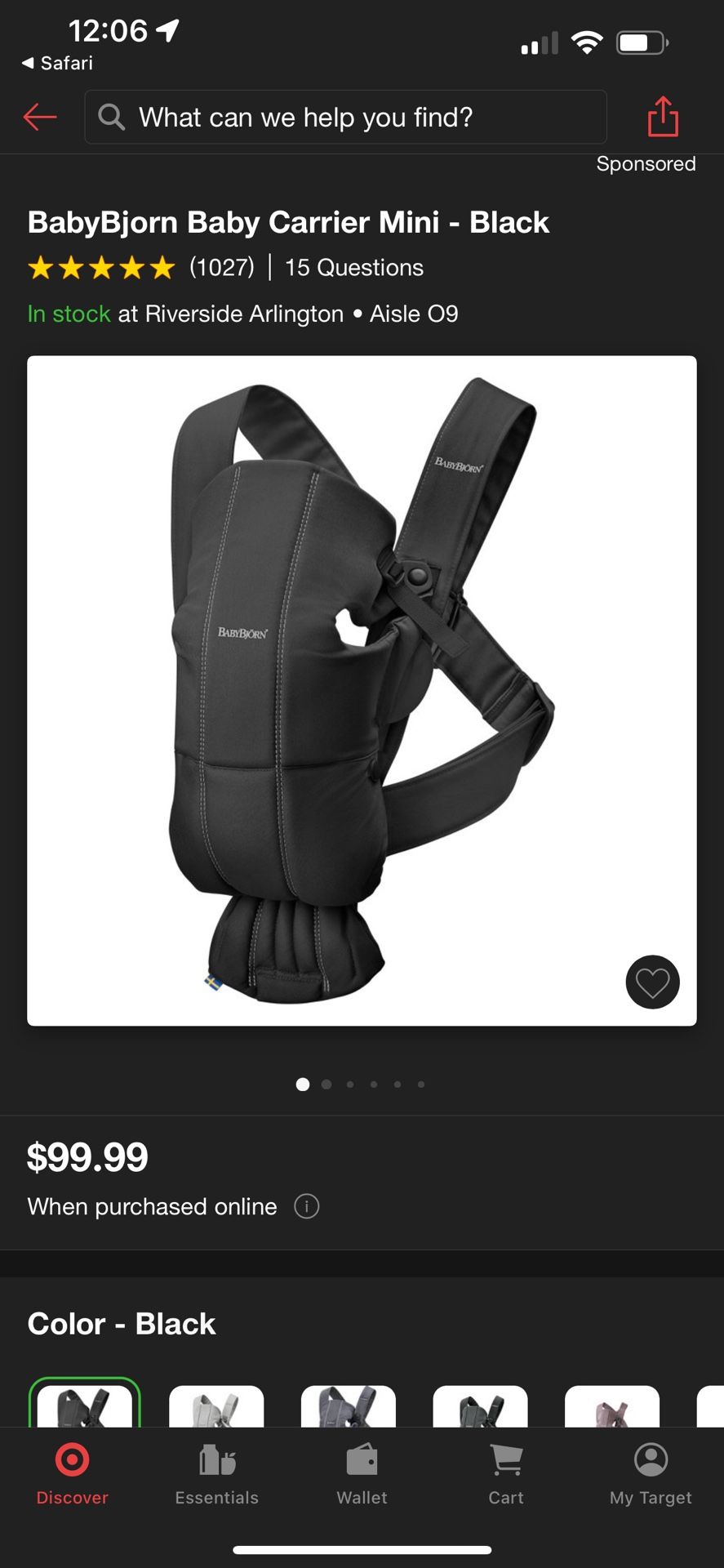 Baby Bjorn Baby Carrier Mini