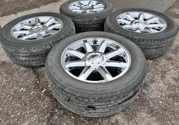 20” OEM GMC Yukon Denali Chrome Rims Tires Cadillac Escalade Chevy Silverado Suburban Factory