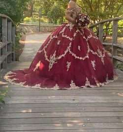 red quinceañera dress/formal dress