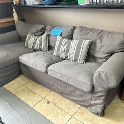 Gray L Shaped Couch