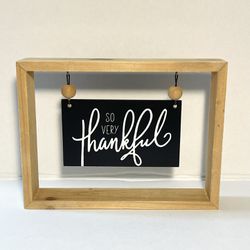 Wood So Very thankful Sign
