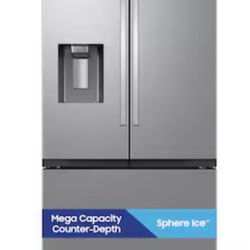 Samsung Counter-Depth Sphere Ice 26-cu ft 3 -Door 36-in Wide Smart Compatible French Door