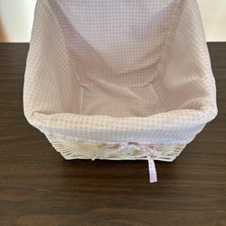 Wicker Rectangle Basket 14 X 12 X 12 14 Inch Height Slopes To 6 1/2 Inches