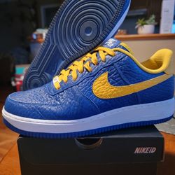 RARE Nike ID Custom Air Force 1 Golden State Warriors Shoes Size 10.5