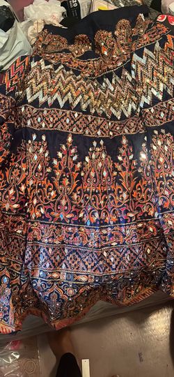 pakistani or indian mirror lehnga