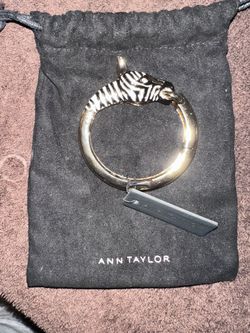 New Ann Taylor Zebra Bangle Goldstone Bracelet