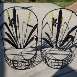 Metal Framed Flower Potting Baskets 