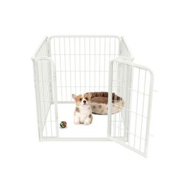 Indoor Dog Playpen - Stress-Free and Safe Play,Panels for Puppy and Small Dogs, Black│Patented