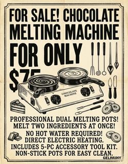 Upgrade Chocolate Melting Pot,2x1L
