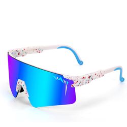IKTOD Sports Polarized Sunglasses, Men Women Anti-UV Baseball Sunglasses, Youth & Kids Double Wide UV400 Cycling Glasses