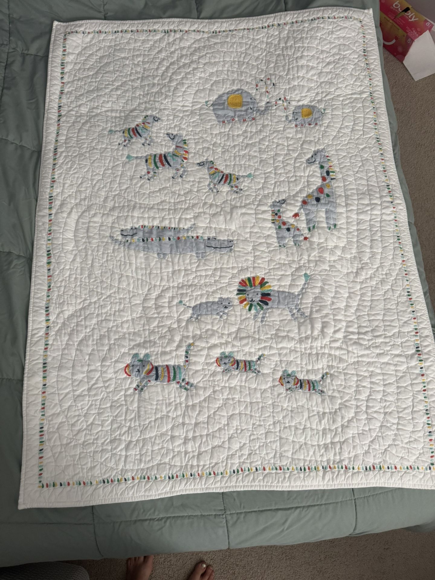 Pottery Barn Kids Animal Baby Quilt