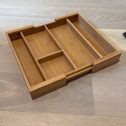 Adjustable Bamboo Drawer Organizer