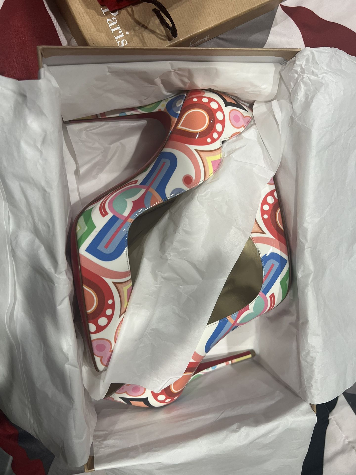 Christian Louboutin, Pumps, Multi Color, 3.9inches