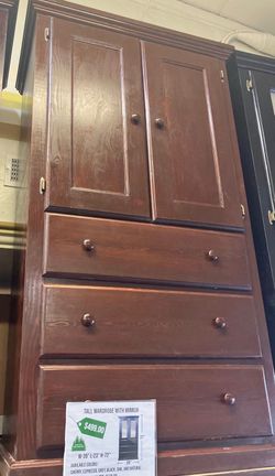 Tall pine closet