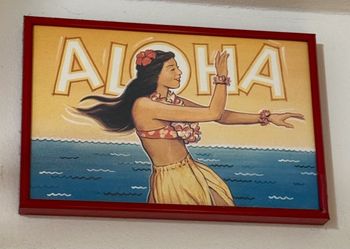 Aloha Hula Dancer Framed Wall Art