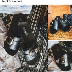 Wewtern Buckle Sandals