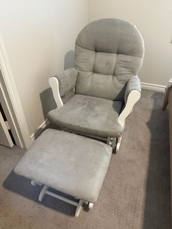 Windsor Glider and Ottoman - Gray