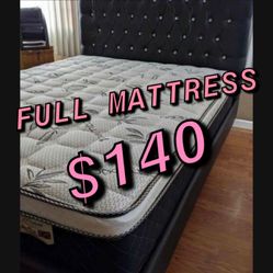 BRAND NEW PILLOW TOP MATTRESSES ✅ COLCHONES NUEVOS PILLOW TOP 💯‼️   QUEEN SIZE $150 ❌ $210 With Box Spring   FULL SIZE $140 ❌ $200 With Box Spring💥 