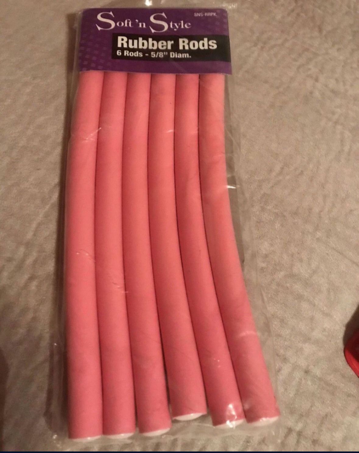 Soft 'N Style Rubber Rod Long / Pink 5/8"