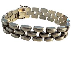  VINTAGE  ITALY 925 STERLING SILVER LINK BRACELET