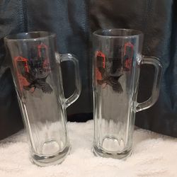Wild Turkey Bar And Grill Beer Mug Glasses Excellent Condition!!

