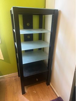 5 Tier media  w/ drawer shelves stand