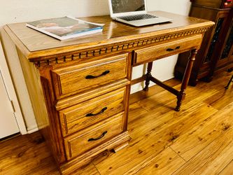 Desk vintage writing table solid oak 4 ft made in 🇺🇸