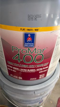 5 Gallon Bucket of Promar 400 flat paint