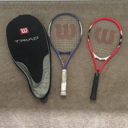 2 Wilson Tennis Racks With The Case