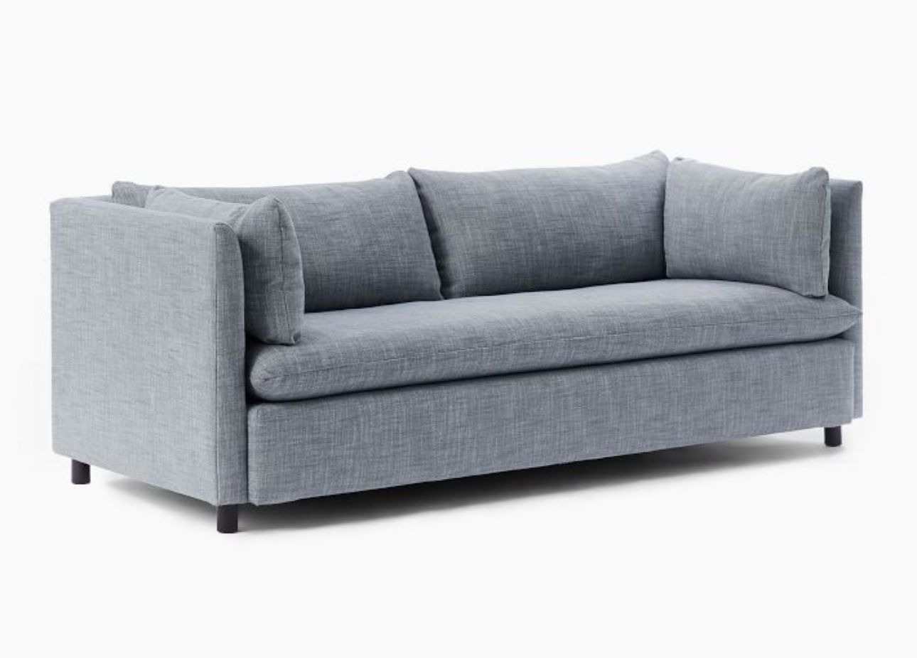 West Elm Queen Pullout Couch / Sleeper Sofa - Memory Foam Mattress 