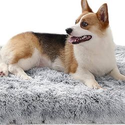 Mewtwo Orthopedic Dog Bed, with Memory Foam Layer,Ultra Plush Comfy, Beds for Medium Pet mat Sofa, Removable Washable Cover,35"x28"x4",Dark Gray