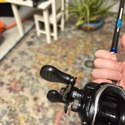 Lews Customxp Pro Real With Diawa Cc80 Rod 100$ Barely Used