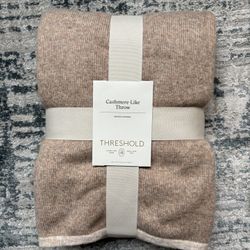 Threshold Faux Cashmere Throw Blanket Brand New