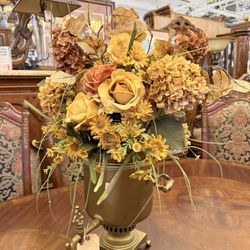 Large Gold Urn With Flowers - 80% OFF OFFER!!!