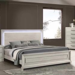 E.king Size Led Light With Orthopedic Matres.colchon!!!!