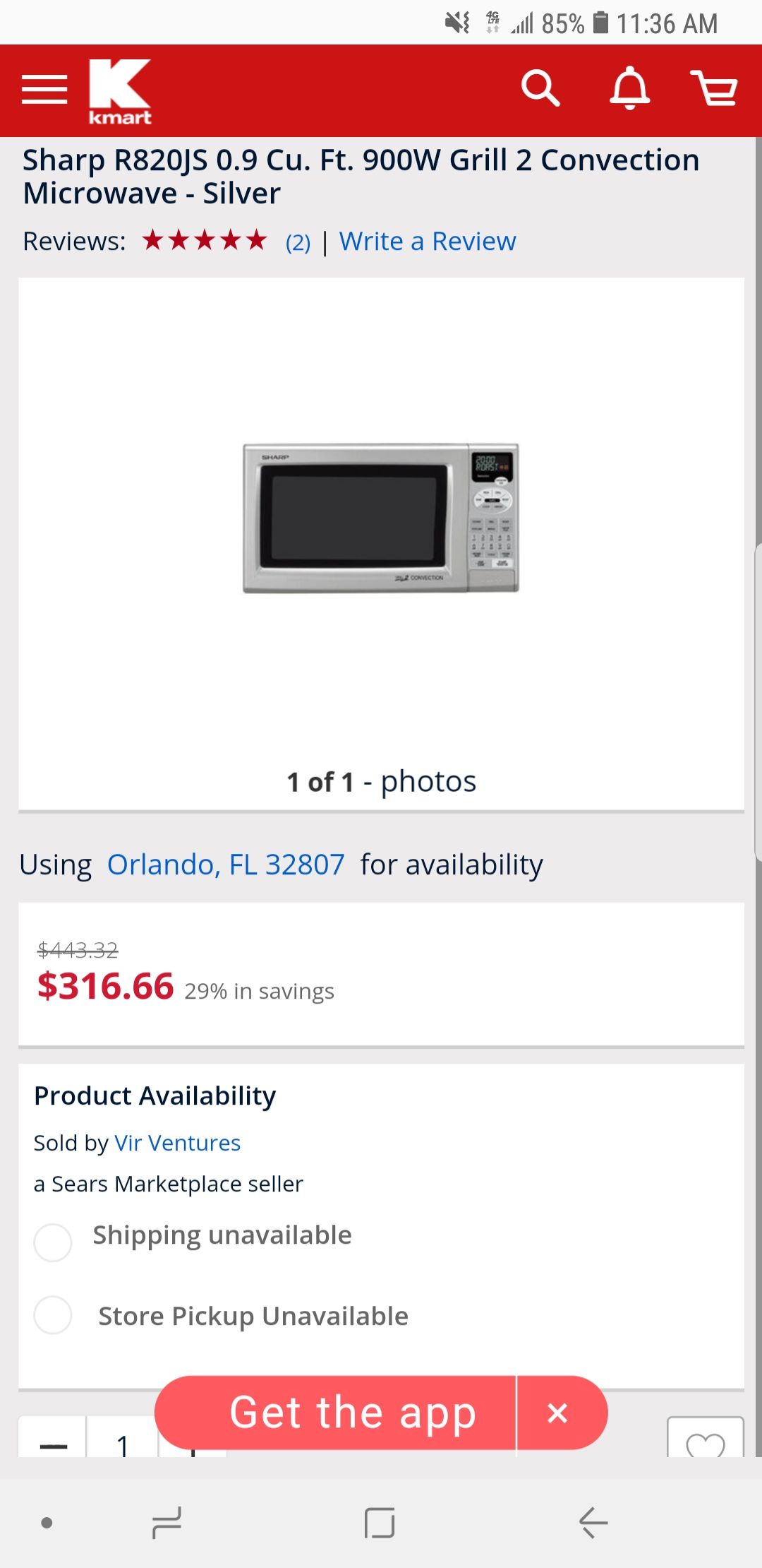 Sharp Grill 2 Convection microwave oven with grill silver for Sale in