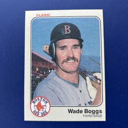 1983 Fleer Wade Boggs Rookie Baseball Card 