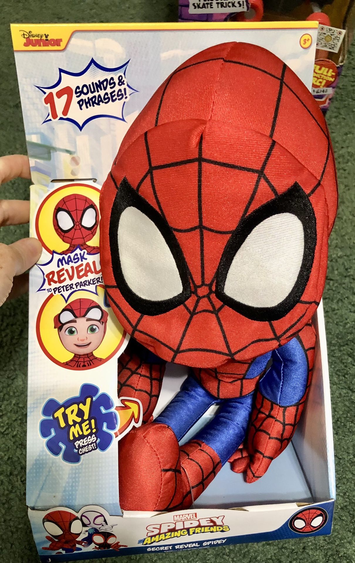 PETER PARKER AMAZING SPIDEY & FRIENDS TALKING TOY NEW