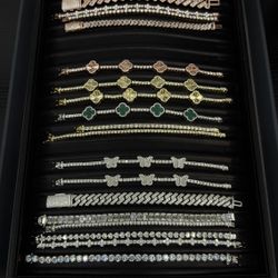 💎 Moissanite Bracelets Fully Icedout VVS 💎 Lab Made 